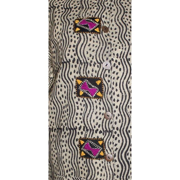 MarketPlace Handwork of India by Puspanjali M L Artisanal Geometric Applique Top - Picture 4 of 7